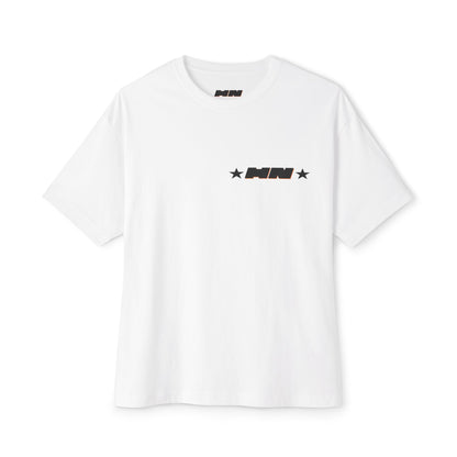 White Unisex Oversized "Bigger, Faster, Stronger" Tee